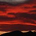 Nature-Red Sunset over the mountains