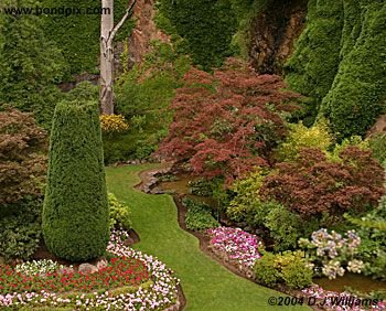 The beautiful Butchart Gardens in Victoria, BC