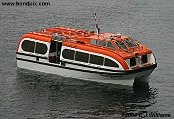 Lifeboat and tender of the cruise ship Oosterdam