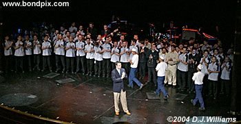 The crew farewell on the cruise ship Oosterdam