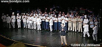 The crew farewell on the cruise ship Oosterdam