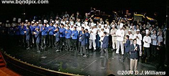 The crew farewell on the cruise ship Oosterdam