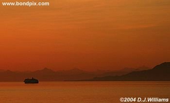 Sunrise over the Inside Passage Alaska