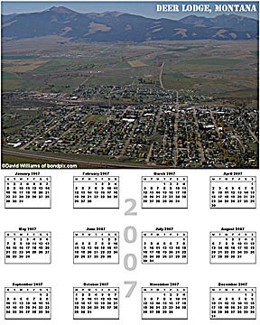 Calender from Montana - Aerial View of Deer Lodge