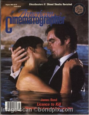 American Cinematographer magazine for the James Bond 007 film Licence To Kill