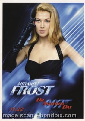 Miranda Frost in  the James Bond 007 film 'Die Another Day' postcard