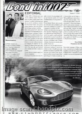 James Bond French fan club magazine Bond Info number 17