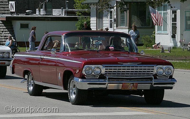 Deer-Lodge-Parade_14698.jpg - Classic vehicles, vintage and muscle cars and tractors drive along Main Street during the Territorial Days Parade in Deer Lodge Montana, June 14th 2008