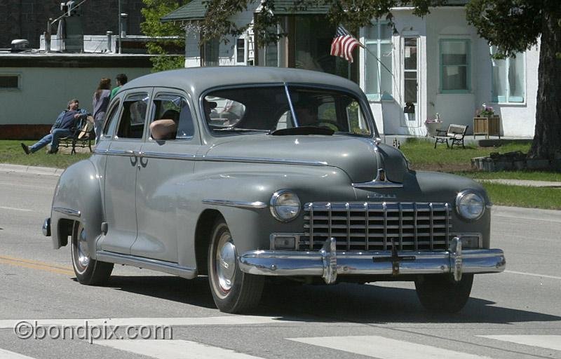 Deer-Lodge-Parade_14704.jpg - Classic vehicles, vintage and muscle cars and tractors drive along Main Street during the Territorial Days Parade in Deer Lodge Montana, June 14th 2008