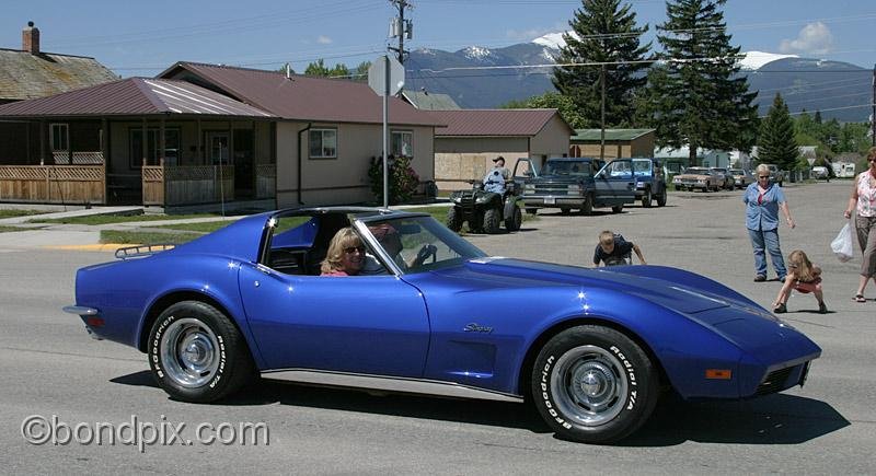 Deer-Lodge-Parade_14751.jpg - Classic vehicles, vintage and muscle cars and tractors drive along Main Street during the Territorial Days Parade in Deer Lodge Montana, June 14th 2008