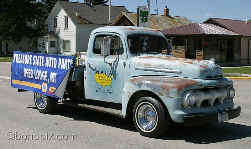 Deer-Lodge-Parade_14805.jpg - Classic vehicles, vintage and muscle cars and tractors drive along Main Street during the Territorial Days Parade in Deer Lodge Montana, June 14th 2008