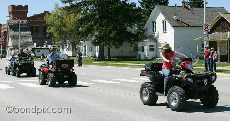 Deer-Lodge-Parade_14810.jpg - Classic vehicles, vintage and muscle cars and tractors drive along Main Street during the Territorial Days Parade in Deer Lodge Montana, June 14th 2008