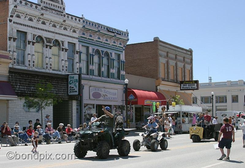 Deer-Lodge-Parade_14827.jpg - Classic vehicles, vintage and muscle cars and tractors drive along Main Street during the Territorial Days Parade in Deer Lodge Montana, June 14th 2008