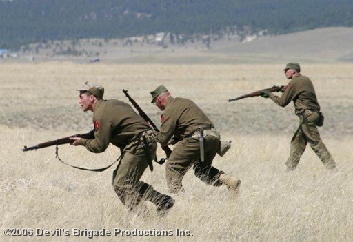 Photoshoot for 'Devils Brigade' at Fort Harrison Helena Montana on 4th May 2006