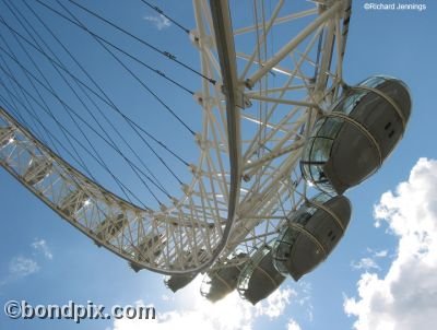 Capsules on the London Eye ferris wheel in London, England