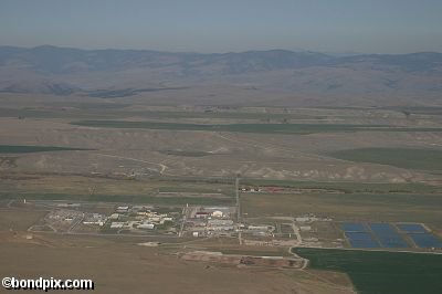 Aerial views over the Deer Lodge valley, Deer Lodge, Anaconda and Butte in Montana