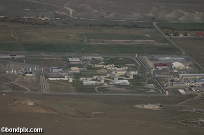 Aerial views over Deer Lodge in Montana