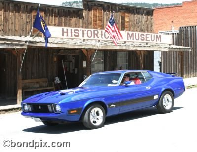 Classic and vintage cars on parade in Virginia City in Montana