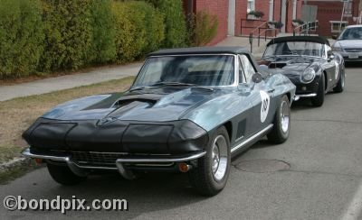 'Going to the Sun Rally' Corvette Sting Ray car in Deer Lodge, Montana