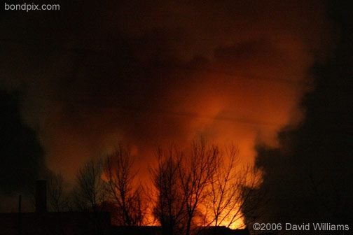 Fire at the historic Rialto Theater in Deer Lodge Montana on November 4th 2006