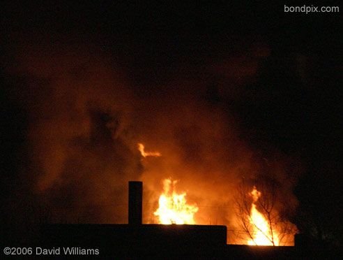 Fire at the historic Rialto Theater in Deer Lodge Montana on November 4th 2006