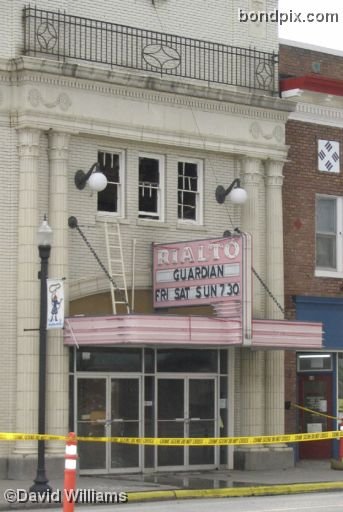 The Rialto Theater on Main Street in Deer Lodge Montana after the devastating fire of November 4tth 2006