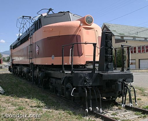 Deer Lodge Museums, Montana, Little Joe train engine E70 from the Milwaukee Railroad