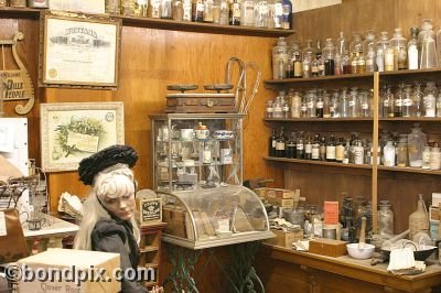 Museum exhibits in Virginia City in Montana