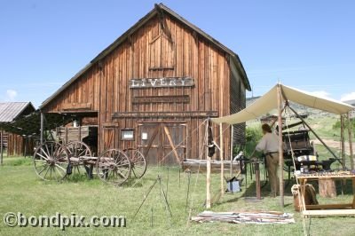 Old Wild West town of Nevada City in Montana