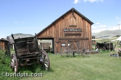 Old Wild West town of Nevada City in Montana