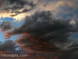 An angry stormy sky towards sunset in Montana