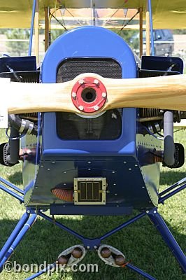 Wooden prop on the Parasol aircraft at the annual fly in at Pogreba Field, Three Forks, Montana