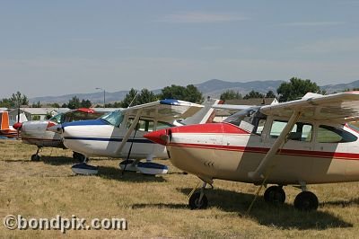 Aircraft at the annual fly in at Pogreba Field, Three Forks, Montana