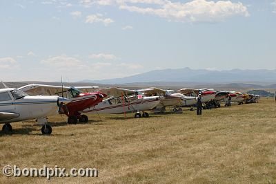 Aircraft at the annual fly in at Pogreba Field, Three Forks, Montana