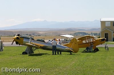 Aircraft at the annual fly in at Pogreba Field, Three Forks, Montana