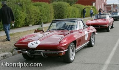 'Going to the Sun Rally' Corvette car in Deer Lodge, Montana