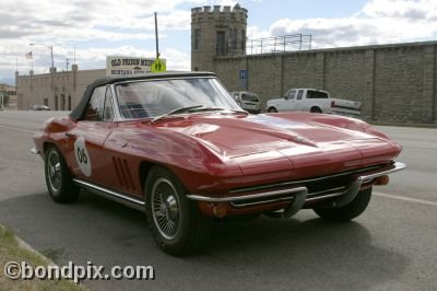 'Going to the Sun Rally' Corvette car in Deer Lodge, Montana