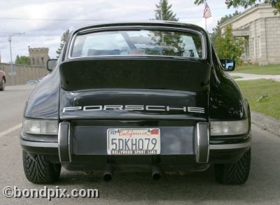 'Going to the Sun Rally' Porsche car in Deer Lodge, Montana