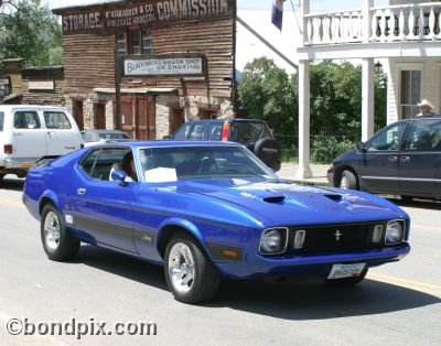 Classic and vintage cars on parade in Virginia City in Montana