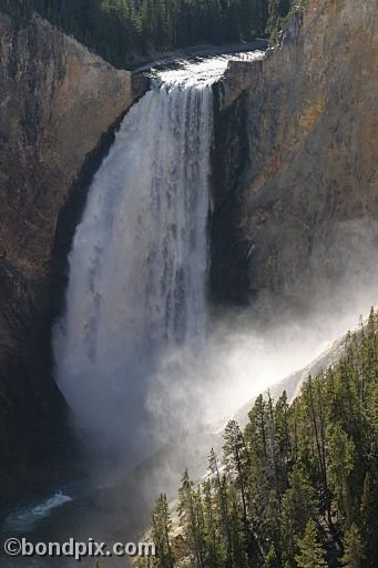 Upper falls in the Grand Canyon of Yellowstone Park