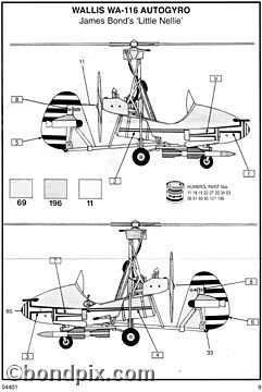 Autogyro Wallis WA-116 plans for the airfix model kit