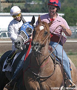 Ivan Ortiz Jr on Peeps is led out onto the track