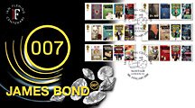 Ian Fleming Centenary stamp covers