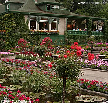 Italian garden in the Butchart Gardens in Victoria