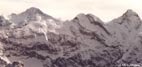 Winter alipine peaks viewed from Piz Gloria Schilthorn in the Swiss Alps
